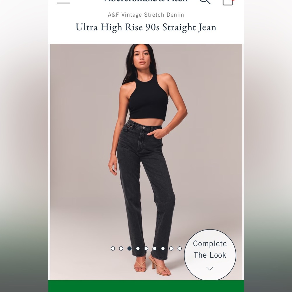 Abercrombie & Fitch Ultra High Rise 90s Straight Jean